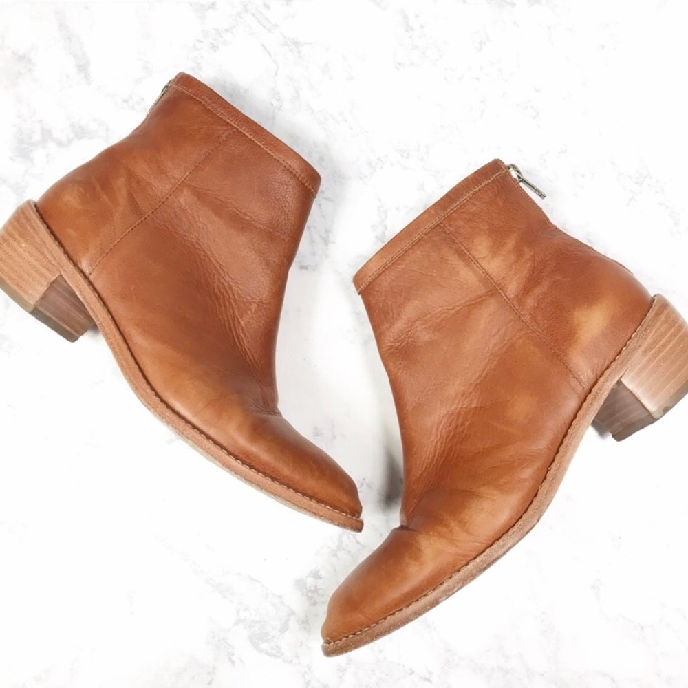Loeffler Randall Felix brown leather booties 7.5
